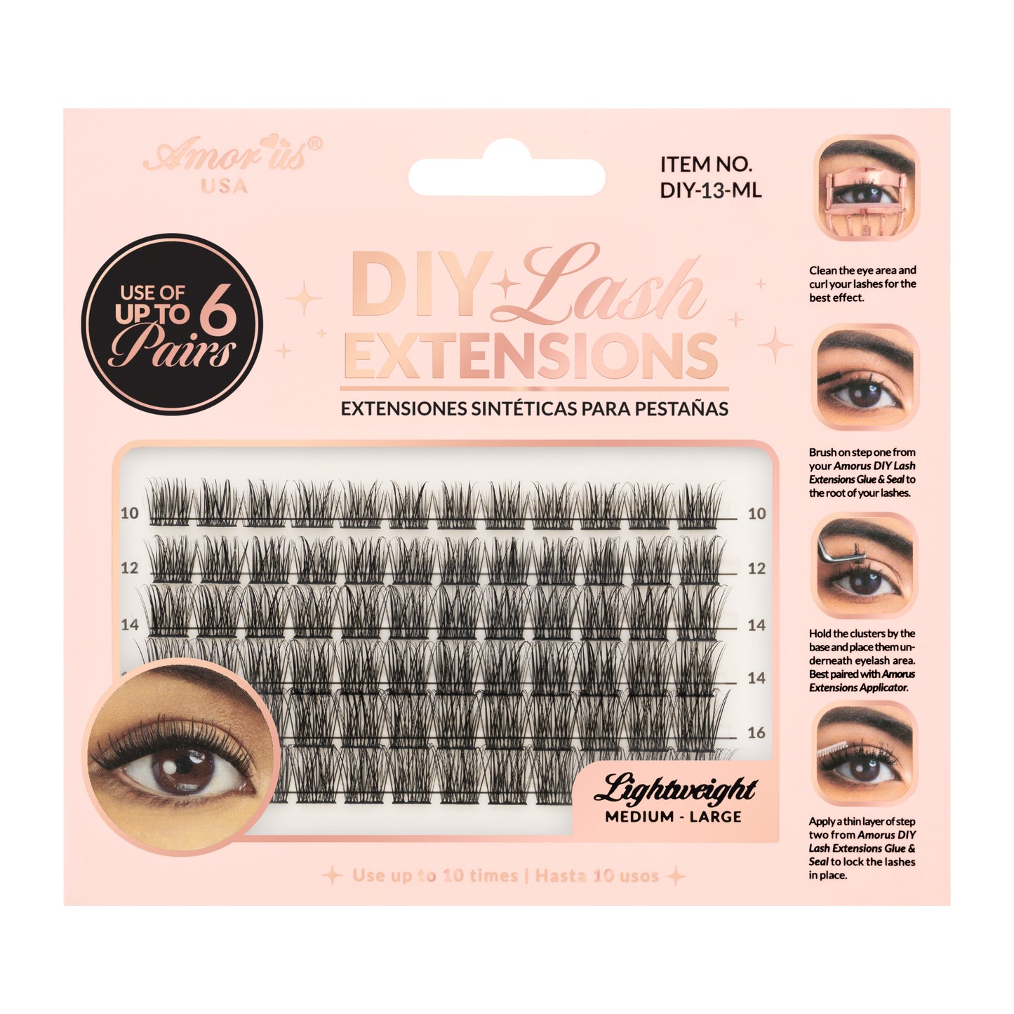Amor Us Extensiones para Pestañas DIY-