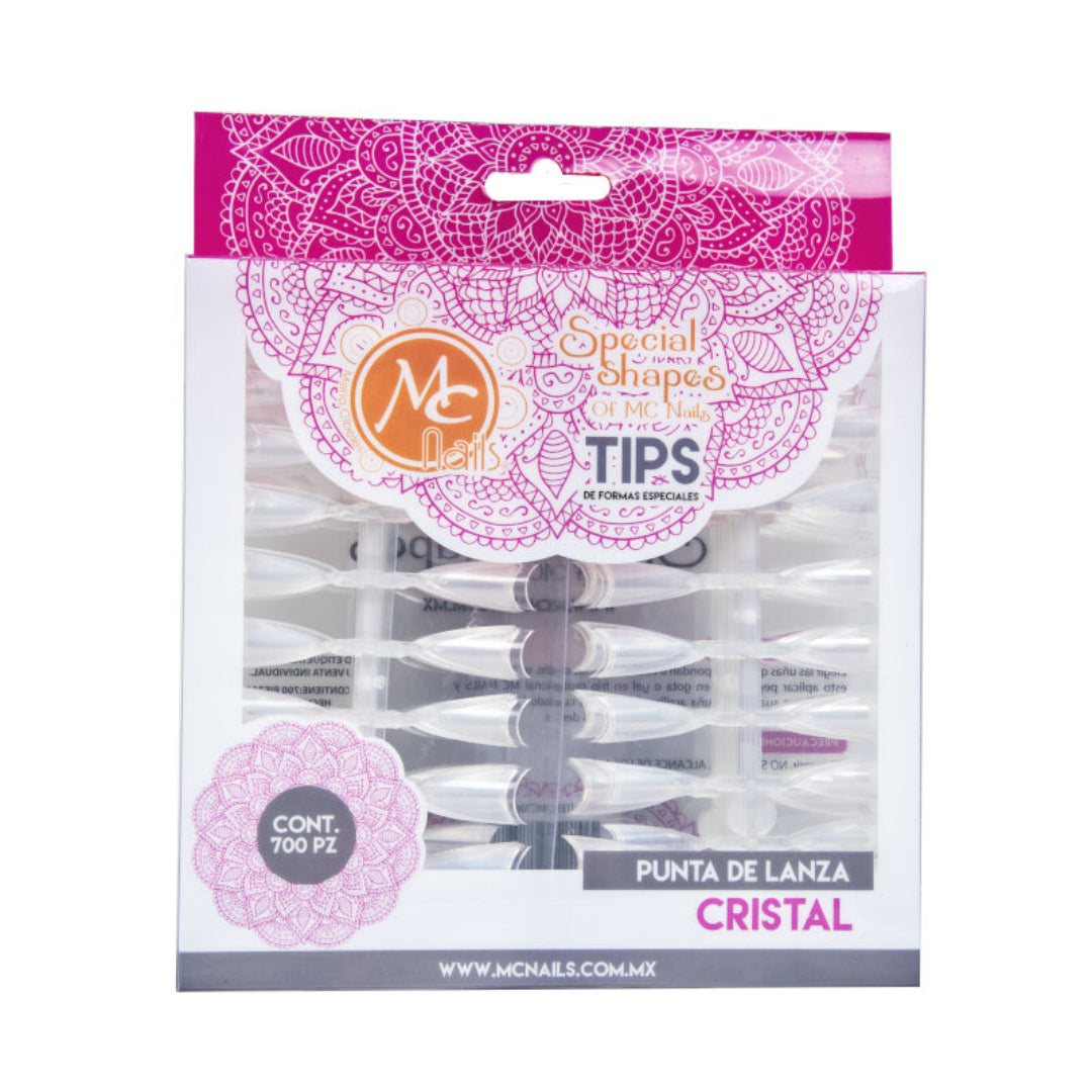 MC Nails Tips Punta Lanza Cristal