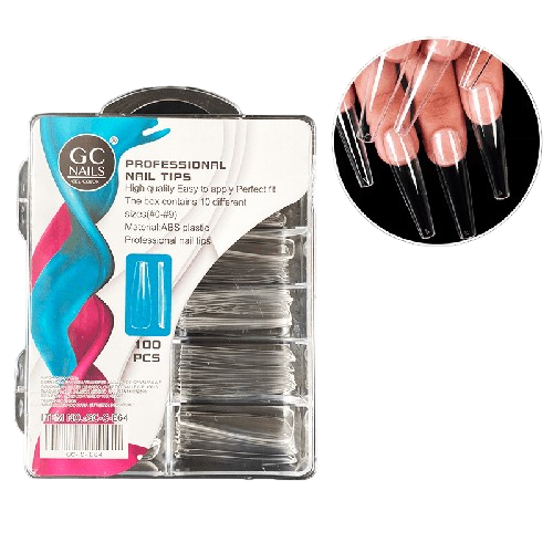 GC Nails Tips Press On Coffin Curva E64 100pz
