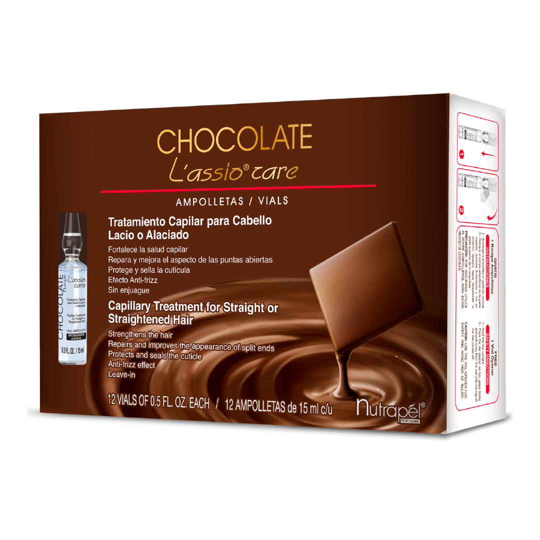 Nutrapel Caja 12 Ampolletas Chocolate L´assio Care 15ml