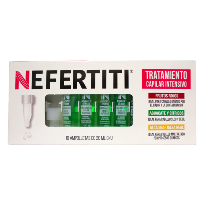 Nefertiti Caja 10 Ampolletas Aguacate Y Citricos 20ml