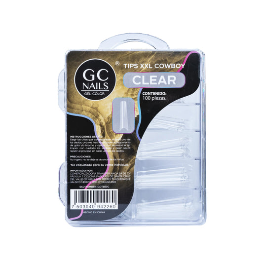 GC Nails Tips Cowboy XXL E60 Clear 100pz