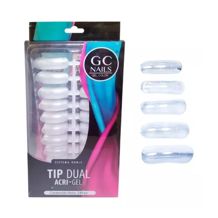 GC Nails Tips On Dual Para Acrigel 240pz