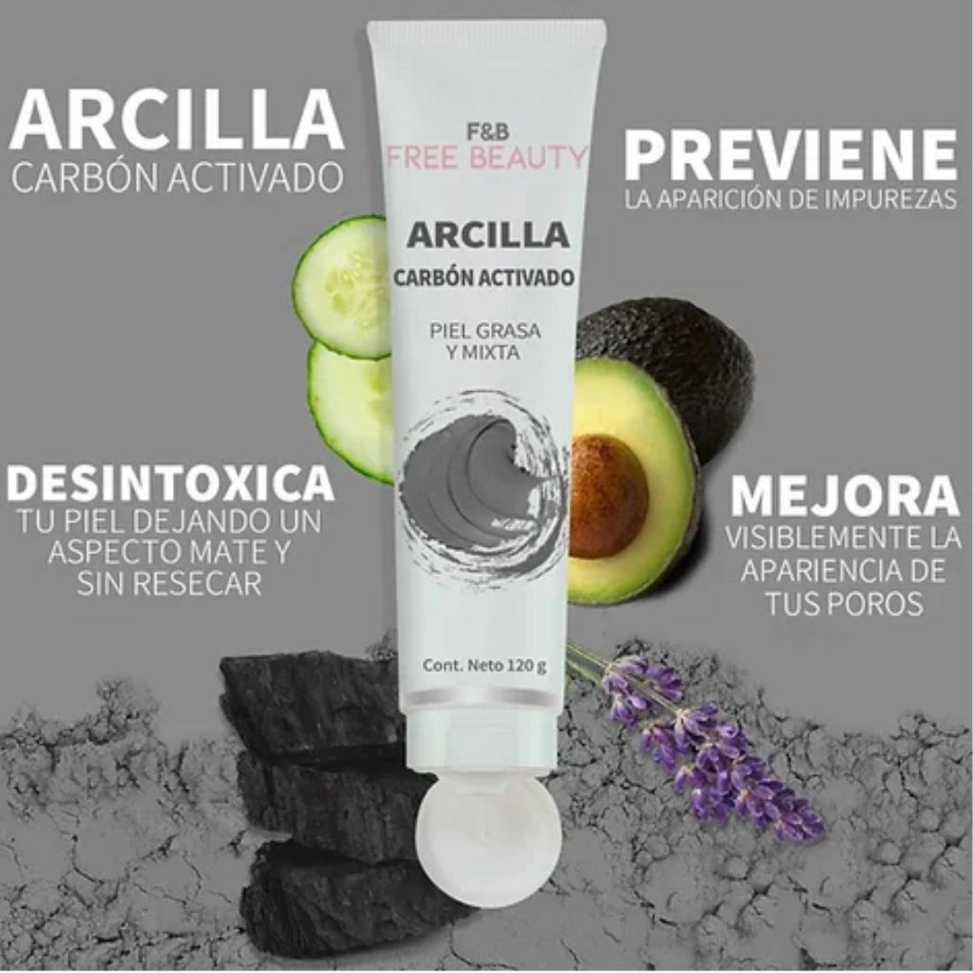 Free Beauty Arcilla Carbón Activado 120gr