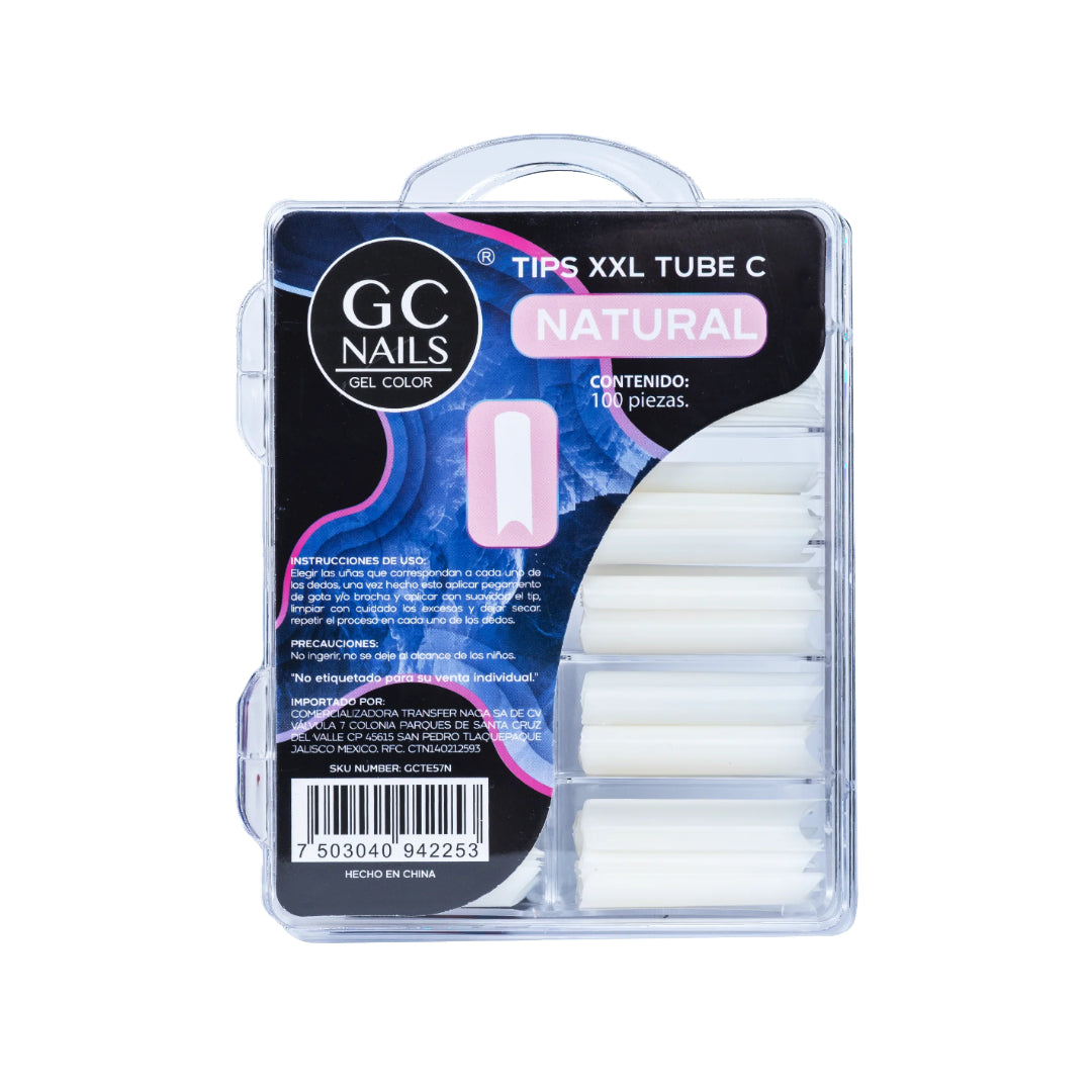 GC Nails Tips Tube XXL E57 NATURAL 100pz