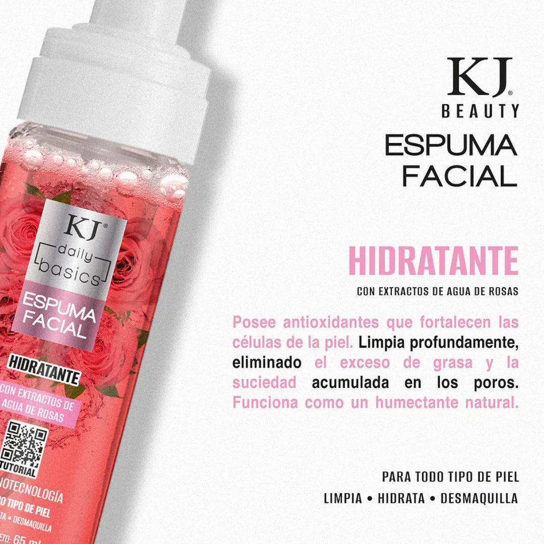 KJ Espuma Facial Hidratante Agua De Rosas 65ml