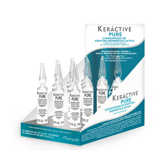 Nutrapel Caja 12 Ampolletas Keractive Pure 15ml