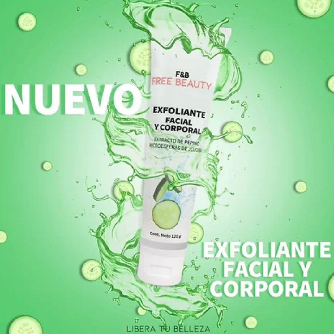 Free Beauty Gel Exfoliante Pepino Y Jojoba 120gr