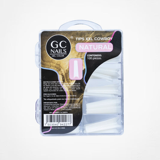 GC Nails Tips Cowboy XXL Natural 100pz