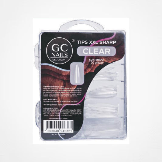 GC Nails Tips Sharp XXL E66 Clear 100pz