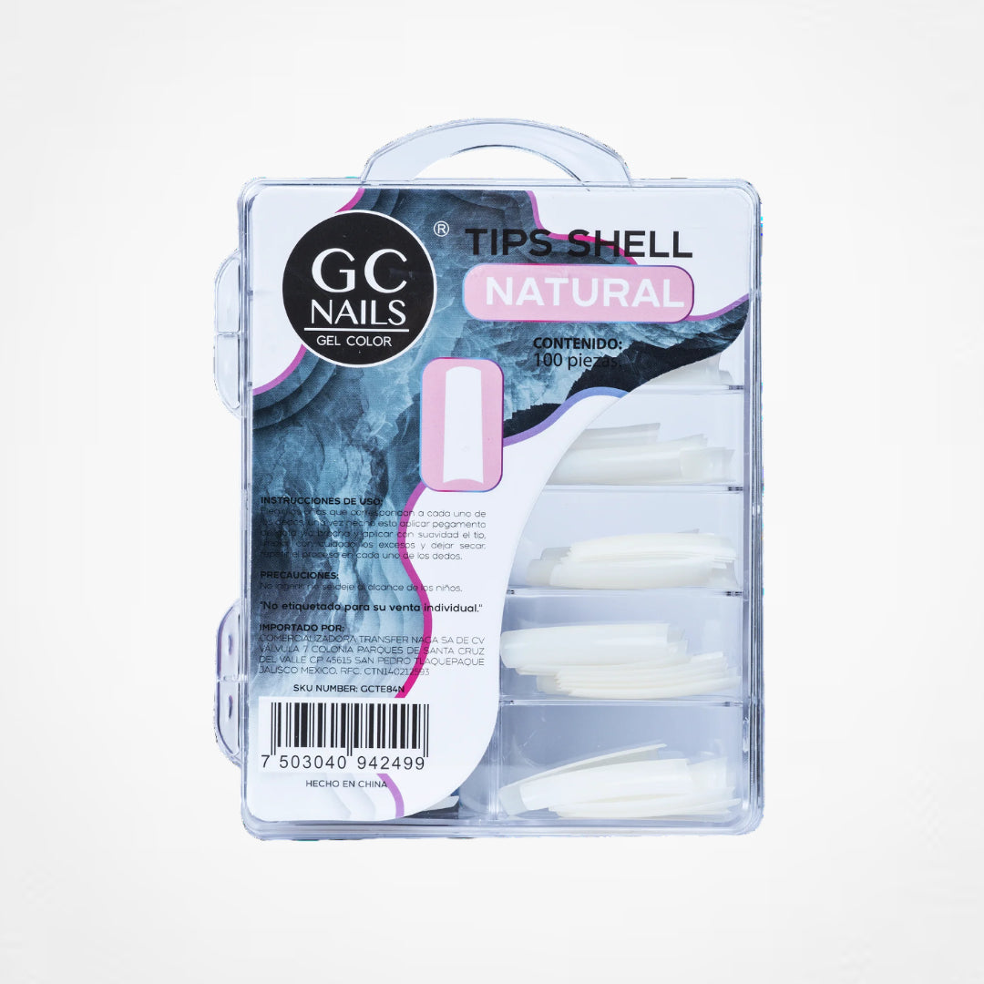 GC Nails Tipo Shell E84 Clear 100pz