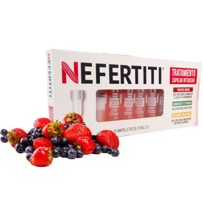 Nefertiti Caja 10 Ampolletas Frutos Rojos 20ml