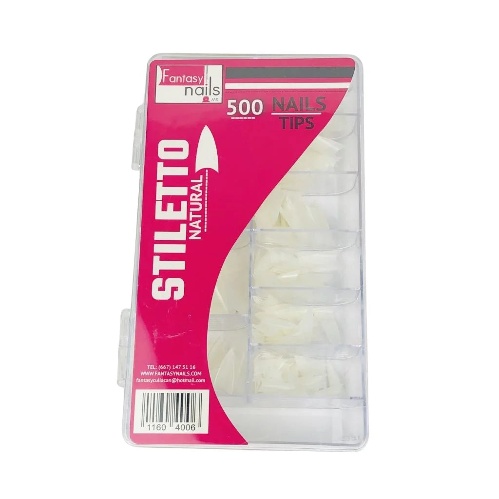 Fantasy Nails Tips  Stilleto Natural  500pz